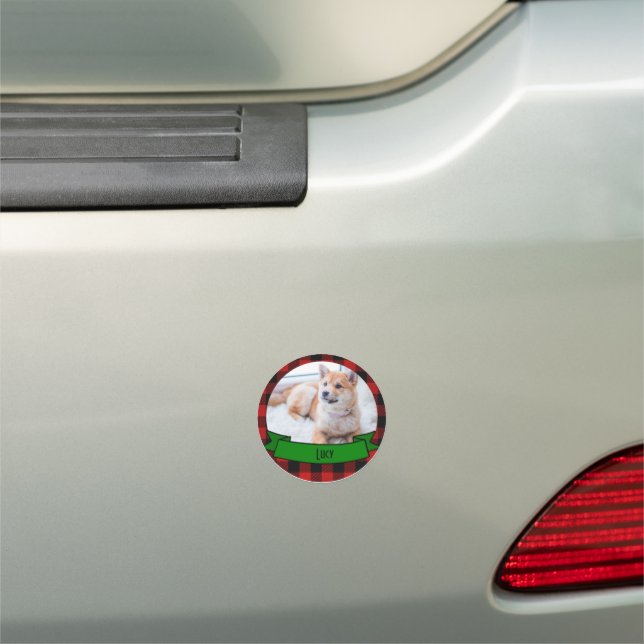 Custom pet dog, personalized pet photo Cat mom gif Car Magnet (In Situ)