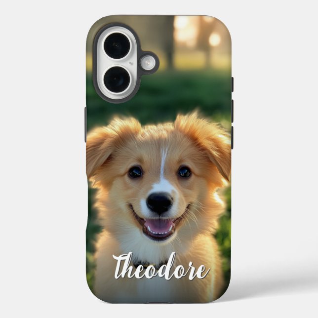 Custom Pet Dog Photo and Name Case-Mate iPhone Case (Back)