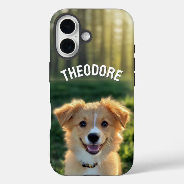 Custom Pet Dog Photo and Name Case-Mate iPhone Case (Back)