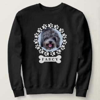 Custom Pet Dog Photo and Name on Dogbone Sweatshirt