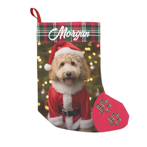 Custom Pet Dog Photo Christmas Stocking