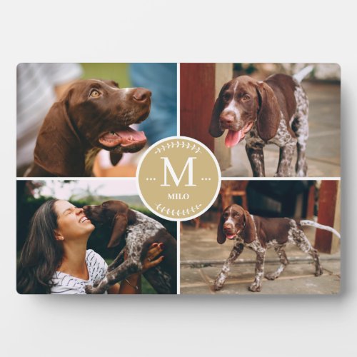 Custom Pet Dog Photo Collage Plaque