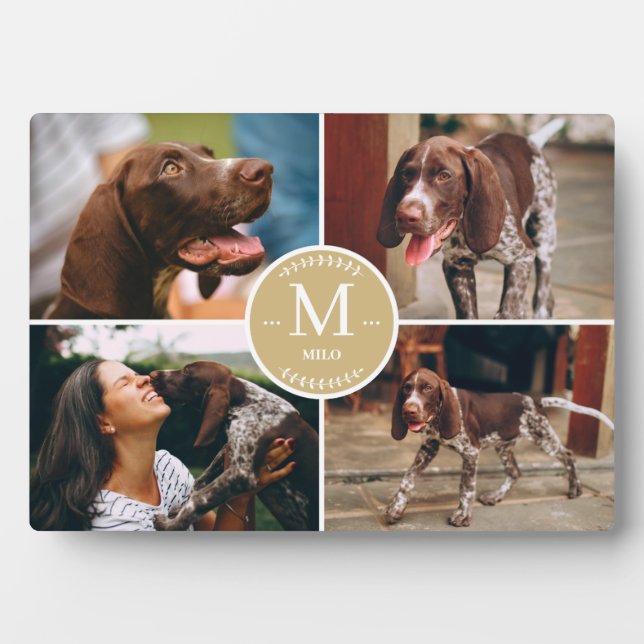 Custom Pet Dog Photo Collage Plaque (Front)