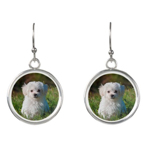 Custom Pet Dog Photo Earrings