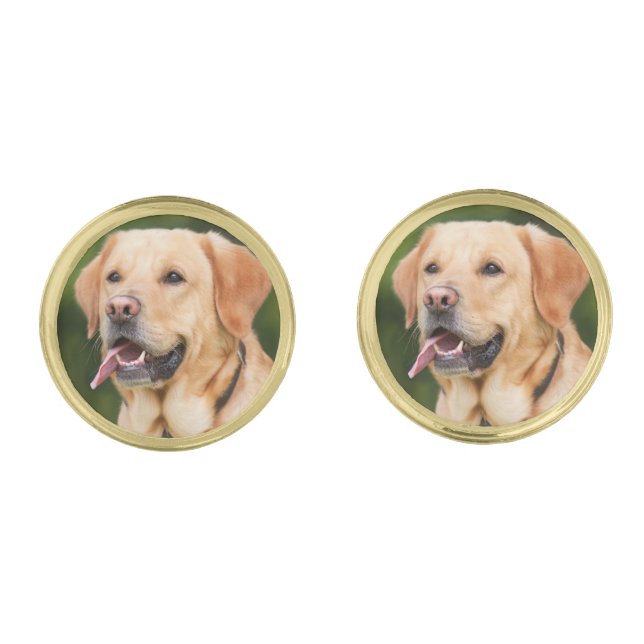 Custom Pet Dog Photo for Animal Lover Cufflinks (Front)