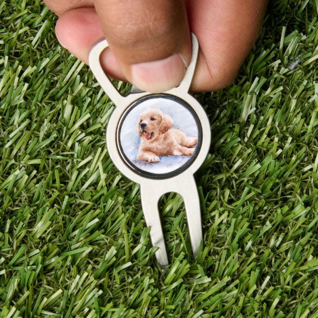 Custom Pet Dog Photo Modern Personalized Divot Tool (Insitu 1)