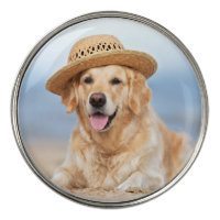 Custom Pet Dog Photo Modern Personalized Golf Ball Marker
