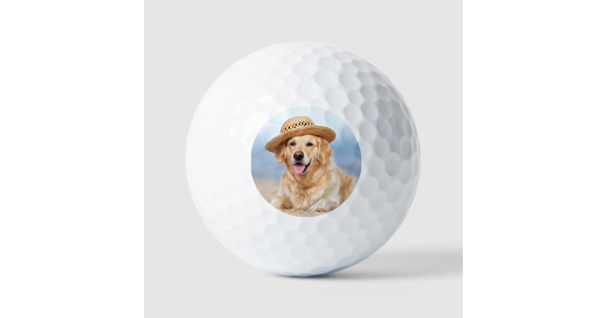Custom Pet Dog Photo Modern Personalized Golf Balls | Zazzle