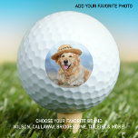 Custom Pet Dog Photo Modern Personalized Golf Balls<br><div class="desc">Surprise your favorite Golfer and Golf Lover with these super cute photo custom golf balls and matching golf accessories. Customize these golf balls with your favorite pet photo, kids photo or dog photo, perfect for the golf dad or golf mom for fathers day, mothers day, christmas and birthdays! COPYRIGHT ©...</div>