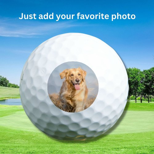 Custom Pet Dog Photo Modern Personalized  Golf Balls