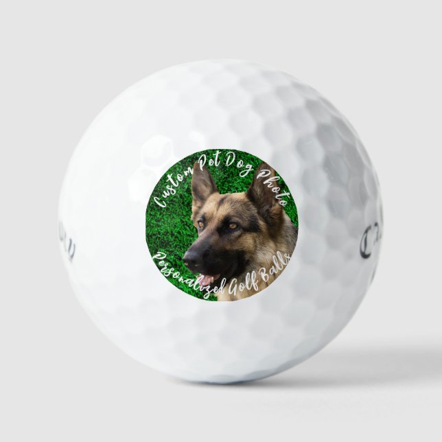 Custom Pet Dog Photo Personalized Callaway Golf Balls (Front)