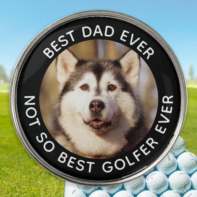 Custom Pet Dog Photo Personalized Funny Golf Ball Marker (Creator Uploaded)