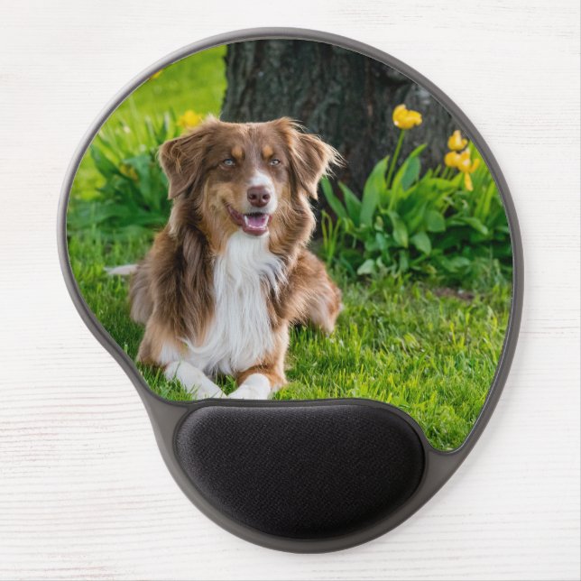Custom Pet Dog Photo Personalized Gel Mouse Pad (Front)