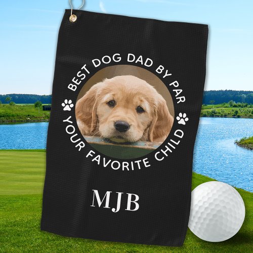 Custom Pet Dog Photo Personalized Monogram   Golf Towel