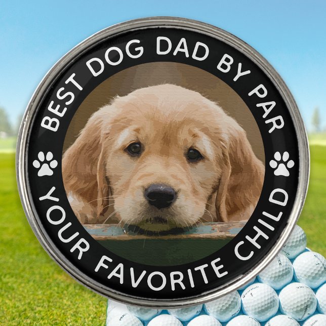 Custom Pet Dog Photo Personalized Paw Print Golf Ball Marker (Creator Uploaded)