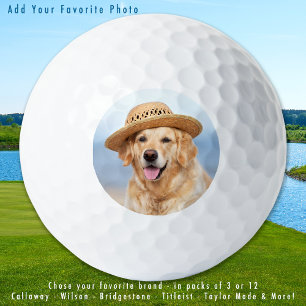 Custom Pet Dog Photo Simple Personalized Golf Balls