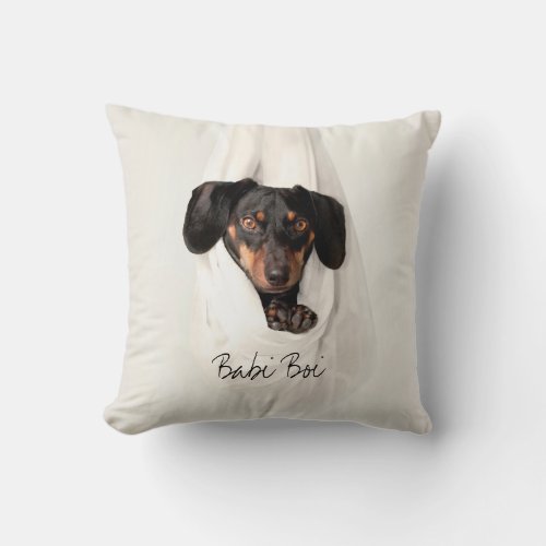 Custom Pet Dog Photo Throw Pillow