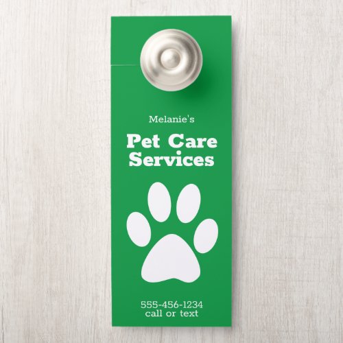 Custom Pet Dog Walking Sitting Service Door Hanger