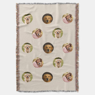 Custom Pet Family Photo Mother's Day Blanket Beige