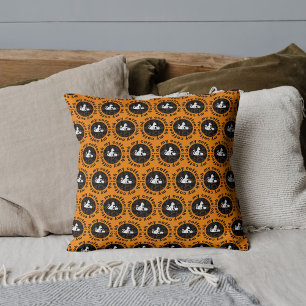 Custom Pet Friend Funny Coffee Cat Quote On Gold Throw Pillow