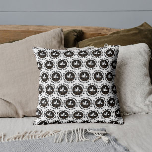 Custom Pet Friend Funny Coffee Cat Quote On White Throw Pillow