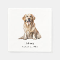 Custom Pet Fun Cocktail Wedding Napkins