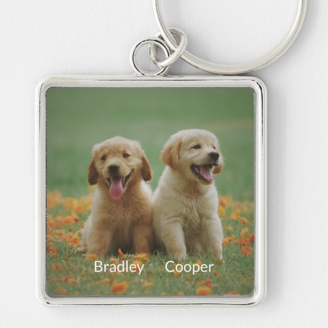 Custom Pet Gifts, Pet Photo Personalized Photo Keychain (Front)
