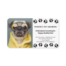 Custom Pet Groomer Business Card with Photo