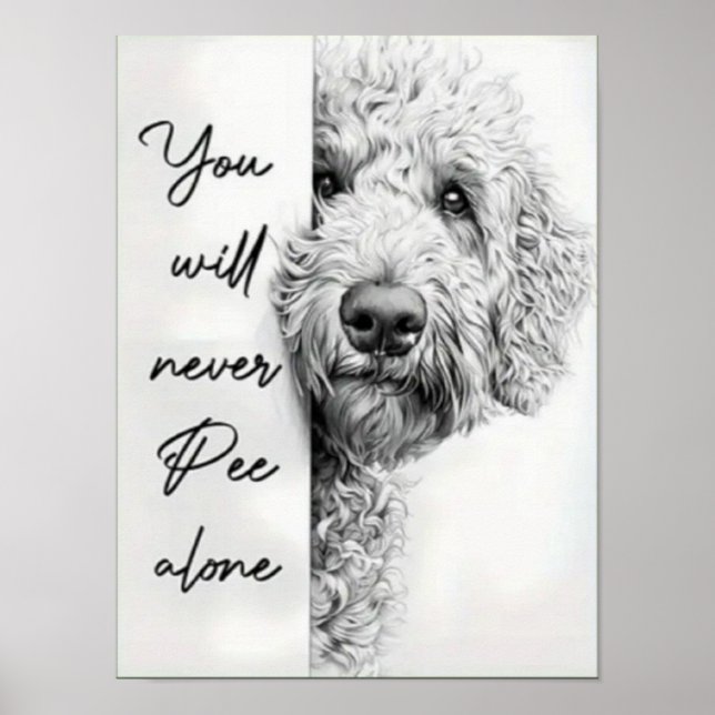 Custom Pet Illustration Wall Decor For Dog Lovers (Front)