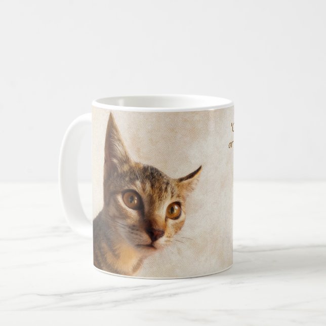 Custom Pet Kitten Cat Dog Photo Template Coffee Mug (Front Left)