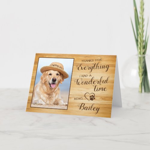 Custom Pet Loss Thanks For Everything Dog Sympathy Card