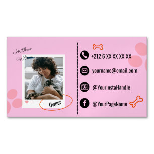 Custom Pet Lover Business Card with Photo