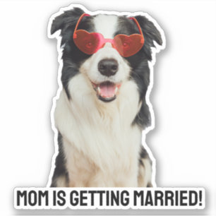 Custom Pet Lover Dog Or Cat Wedding Announcement Sticker