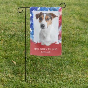 Custom Pet Make America Wag Again Garden Flag
