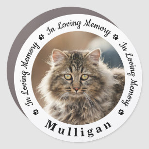 Custom Pet Memorial Cat Loss Keepsake Photo Car Magnet