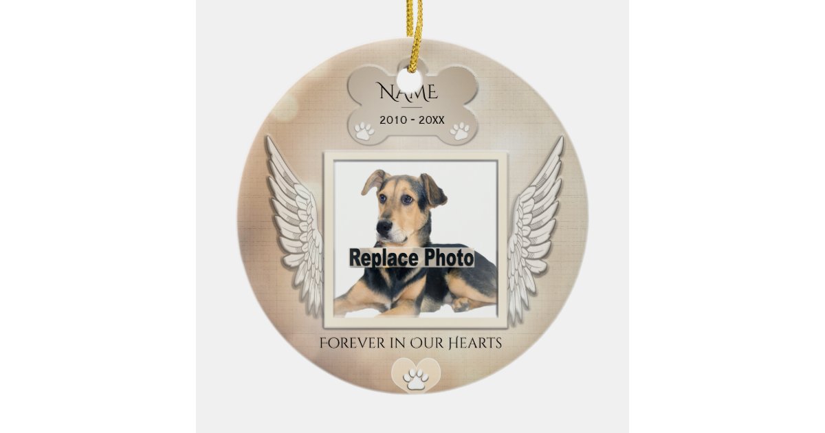 Custom Pet Memorial Ceramic Ornament | Zazzle
