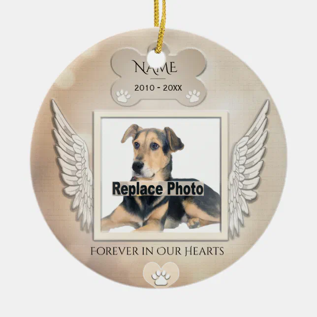 Custom Pet Memorial Ceramic Ornament | Zazzle