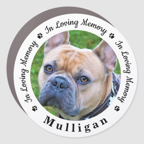 Custom Pet Memorial Dog Loss Keepsake Photo Car Magnet