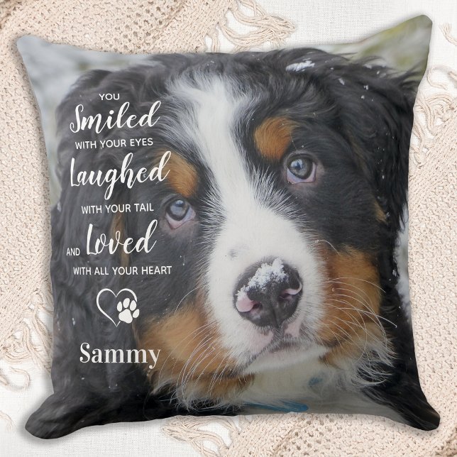 Custom Pet Memorial - Dog Remembrance Gift - Photo Throw Pillow (Creator Uploaded)