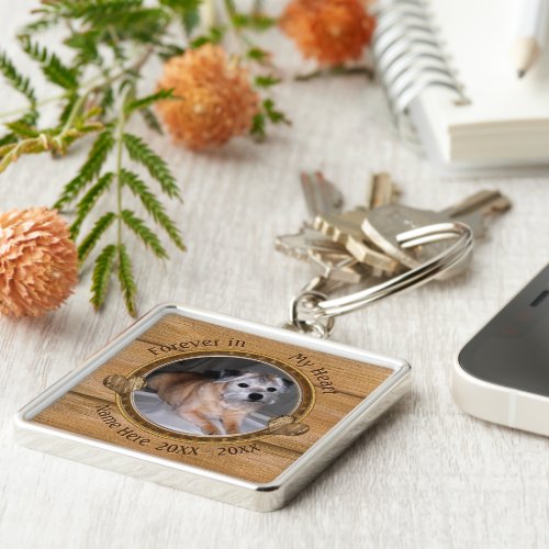 Custom Pet Memorial Keychains Your PHOTO TEXT Keychain