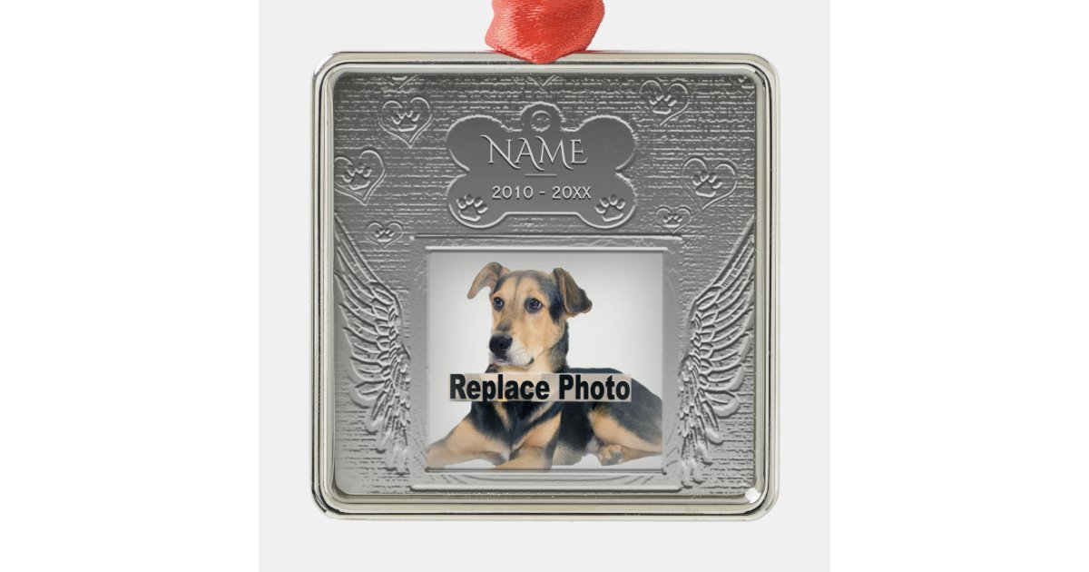 Custom Pet Memorial Metal Ornament | Zazzle