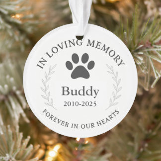 Custom Pet Memorial Ornament Keepsake