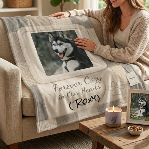 Custom Pet memorial Personalized Dog loss Sherpa Blanket