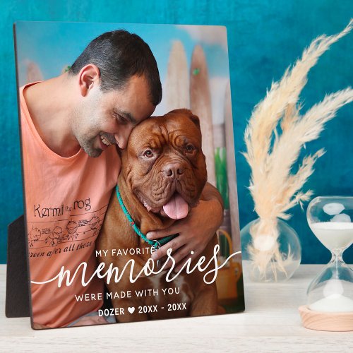 Custom Pet Memorial Personalized Dog Photo Plaque