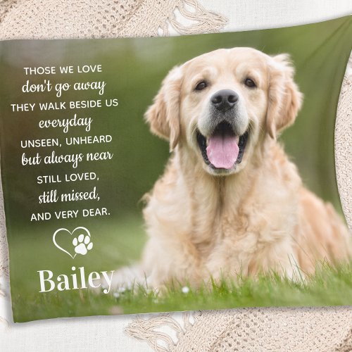 Custom Pet Memorial Pet Loss Gift Dog Photo
