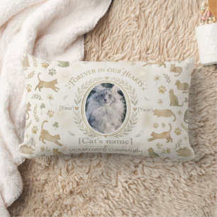 Custom Pet Memorial Photo and Name Throw Pillow