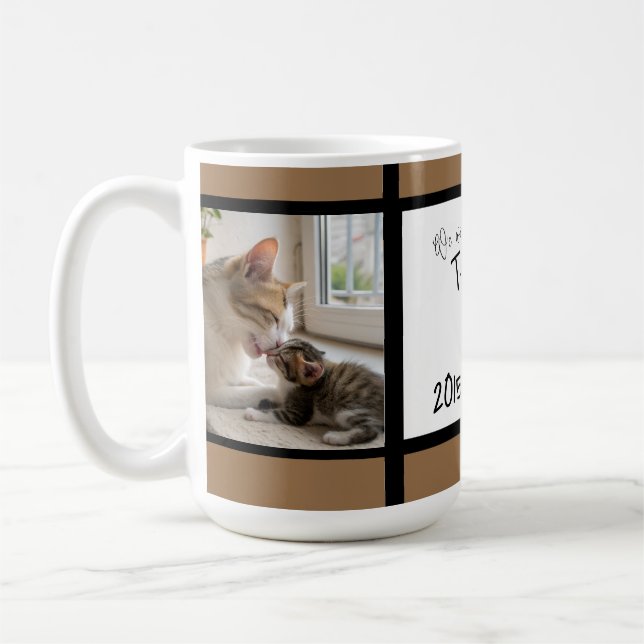 Custom Pet Memorial Photo Coffee Mug (Left)