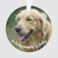 Custom pet memorial photo keepsake | loving memory ornament