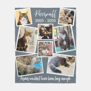 Custom Pet Memorial Photo & Quote Fleece Blanket