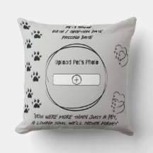 Custom Pet Memorial Photo Throw Pillow
